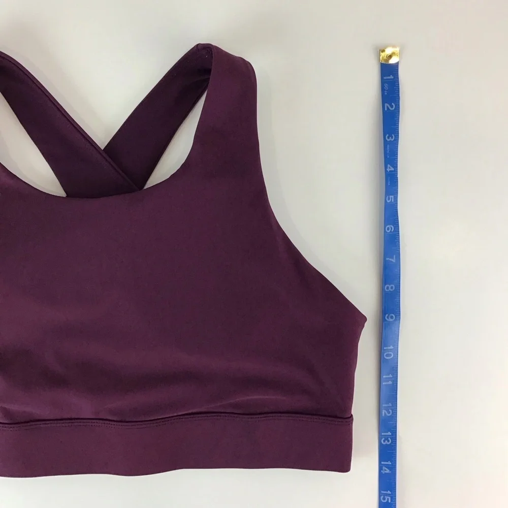 Fabletics No Bounce Burgundy High Impact Sports Bra | XL